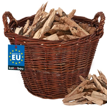 Koš na skladování ovoce zeleniny dřeva proutěný 35 cm.