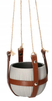 Sada závěsných květinových záhonů jutový kožený květináč
