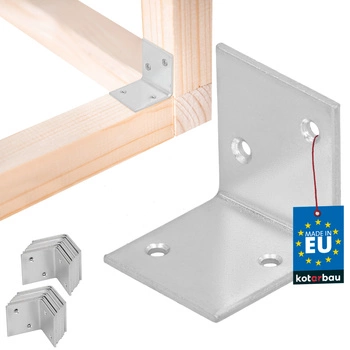 Tesařský úhelník nerezový pozinkovaný 35x35x35 mm sada 25 ks.