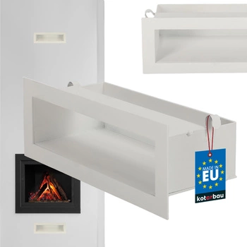 Luft krbová mřížka bílá ocel 30 cm