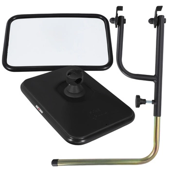 Zrcátko na knoflík s univerzálním držákem pro traktor 31x20,5 cm