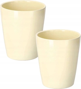 Keramický květináč 12 cm krémový - 2 ks.