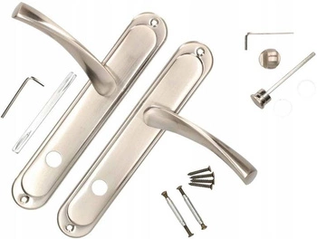 Dveřní klika saténová kulatá wc 72 mm