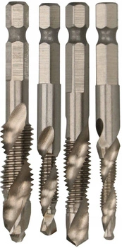 Sada závitových vrtáků ocel hss 4ks. závitníky ⌀5-10 mm