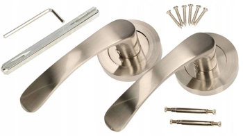 Dveřní klika 110 mm saténový nikl sada pro dveře