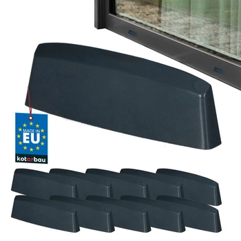 Zátka odvodnění pro okna PVC antracit 36 mm sada 10 ks.