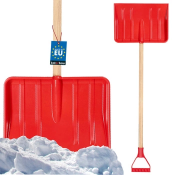 Lopata škrabka hrabla na sníh pro děti bobas červená