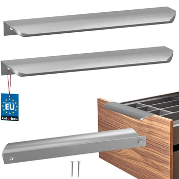 Uchyt nábytkový hliníkový stříbrný 192/212 mm sada 2 ks.