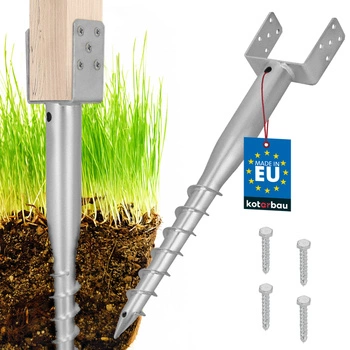 Základna sloupu kotva u šroubovaná do země ocelová 140x720 mm