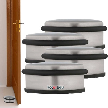 Volně stojící dveřní zarážka stříbrný 4 cm sada 4 ks.