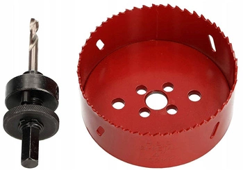 Bimetalová pila na otvory 102mm korunkový frézovací adaptér