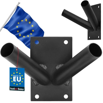 Dvojitý držák na vlajky 70x110 černý