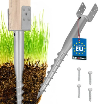 Základna sloupu kotva u šroubovaná do země ocelová 90x710 mm