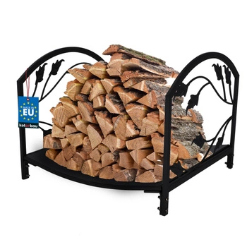 Stojan na koš na palivové dřevo kovový 40 cm