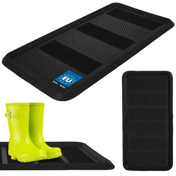 Gumová odkapávací podložka na mokré boty černá 40x80 cm