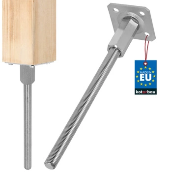 Základna sloupu kotva vertikálně nastavitelná ocelová 80x330 mm