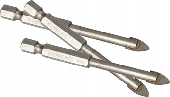 6mm řezný bit na kameninovou keramiku - 3 ks.