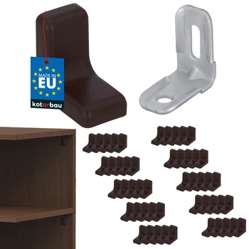 Komandorek nábytková úhlová konzola s víčkem wenge sada 50 ks.