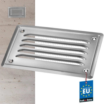 Větrací mřížka se síťkou z nerezové oceli 10x16,5 cm