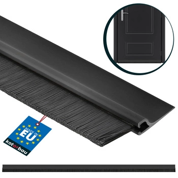 Těsnicí lišta na dveře s těsněním černá 1 m